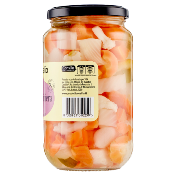 Consilia Giardiniera Aromatizzata con Aceto di Vino 565 g