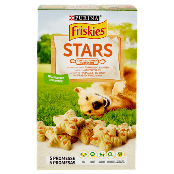 PURINA FRISKIES Stars Aromatizzati con Formaggio e Manzo 320 g