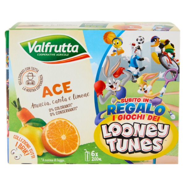 Valfrutta ACE Arancia, carota e limone 6 x 200 ml