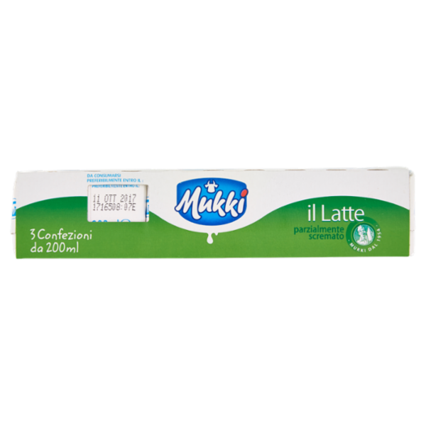 Mukki il Latte parzialmente scremato 3 x 200 ml