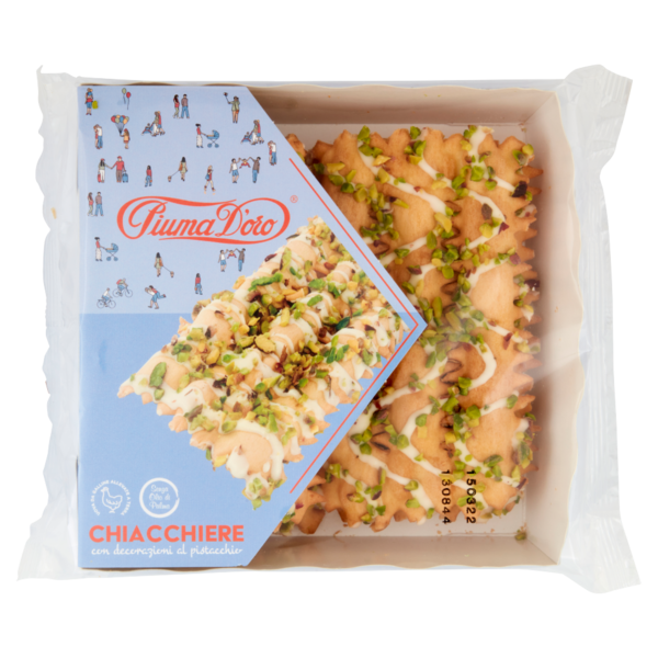 Piuma D'oro Chiacchiere con decorazioni al pistacchio 175 g
