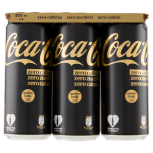 Coca-Cola Zero Caffeina Zero Zuccheri Can 6 X 33 Cl