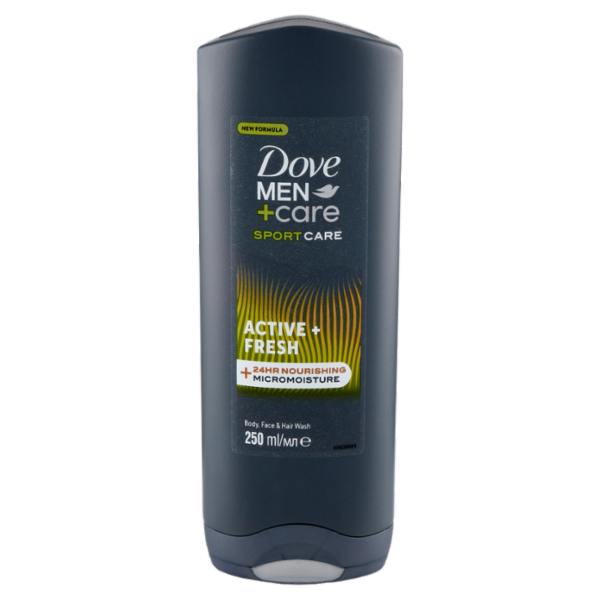 Dove Men+Care Sport Care Active + Fresh Body, Face & Hair Wash 250 ml