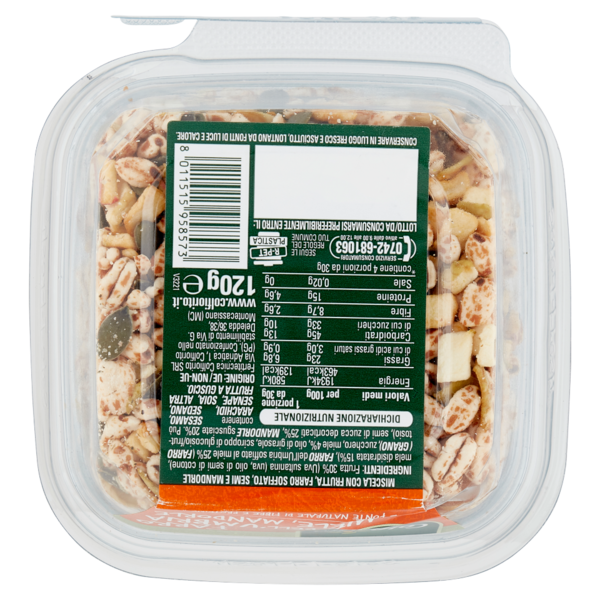 Colfiorito #Mordi la Natura Mix con Farro dell'Umbria al Miele, Mandorle e Mela 120 g