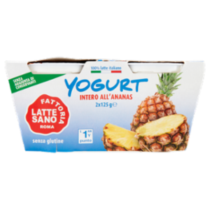 Fattoria Latte Sano Yogurt Intero All'Ananas 2 x 125 g