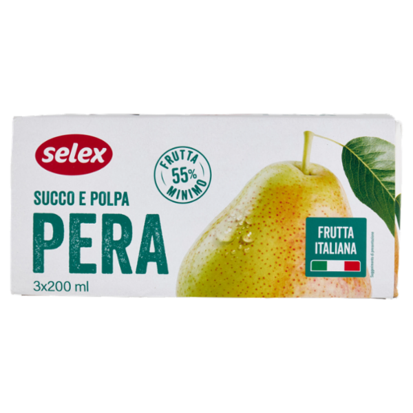 Selex Succo e Polpa di Pera 3x200 ml