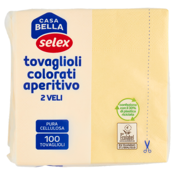 Selex Casa Bella Tovaglioli 2 Veli 25x25 cm Crema 100 pezzi