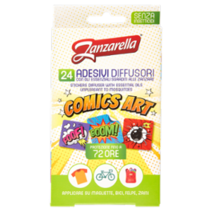Zanzarella Adesivi Diffusori Con Oli Essenziali Sgraditi Alle Zanzare Comics Art 24 Pz