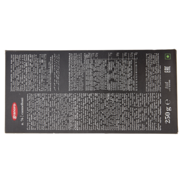 granoro n. 76 cannelloni di semola 250 g