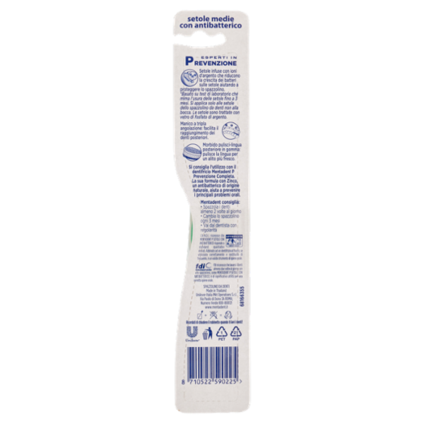Mentadent setole medie con antibatterico