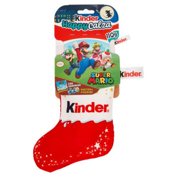 Kinder Happy Calza Super Mario 10 pezzi 110 g