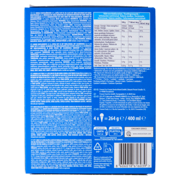 OREO Ice Cream Ball Top Cones 4x66g