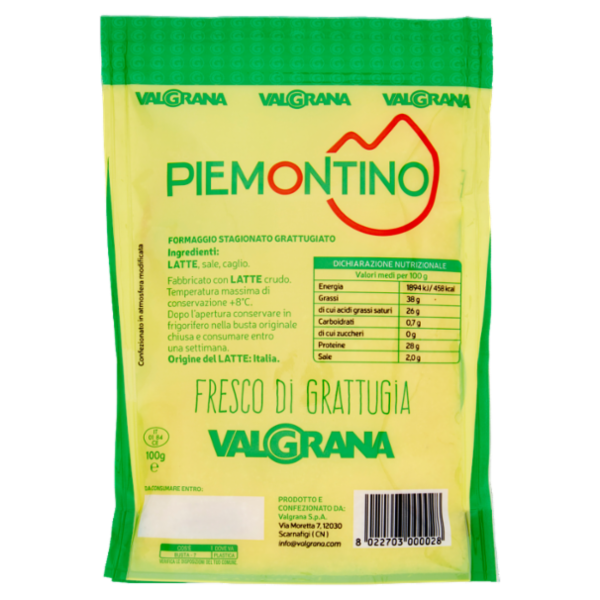 Valgrana Piemontino Fresco di Grattugia 100 g