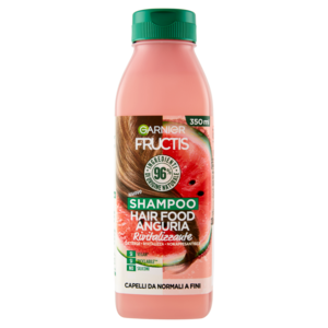 Garnier Shampoo Fructis Hair Food, Ideale Per Capelli Fini, Arricchito Con Anguria, 350 Ml