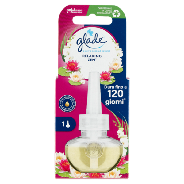 Glade Liquido Elettrico Ricarica, Profumatore per ambienti, Fragranza Relaxing Zen 20ml