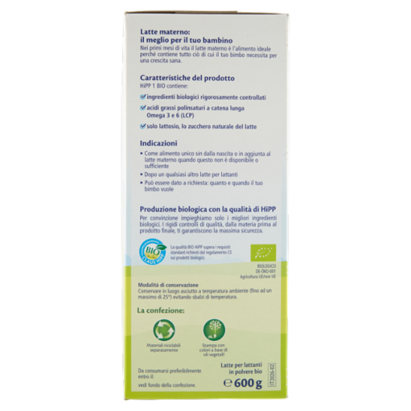 HiPP Biologico Latte per Lattanti 1 600 g