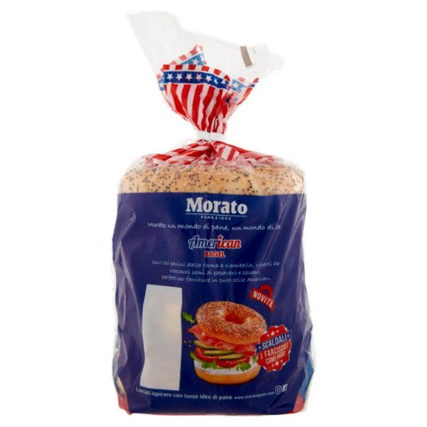 Morato American Bagel con Semi di Papavero e Sesamo 4 x 75 g