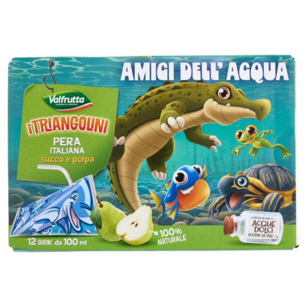 Valfrutta i Triangolini Pera Italiana succo e polpa Brik 12 x 100 ml
