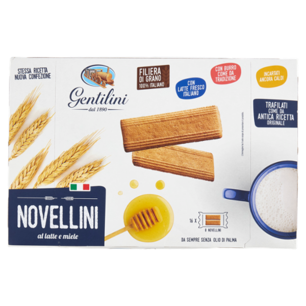 Gentilini Novellini al latte e miele 16 x 60 g