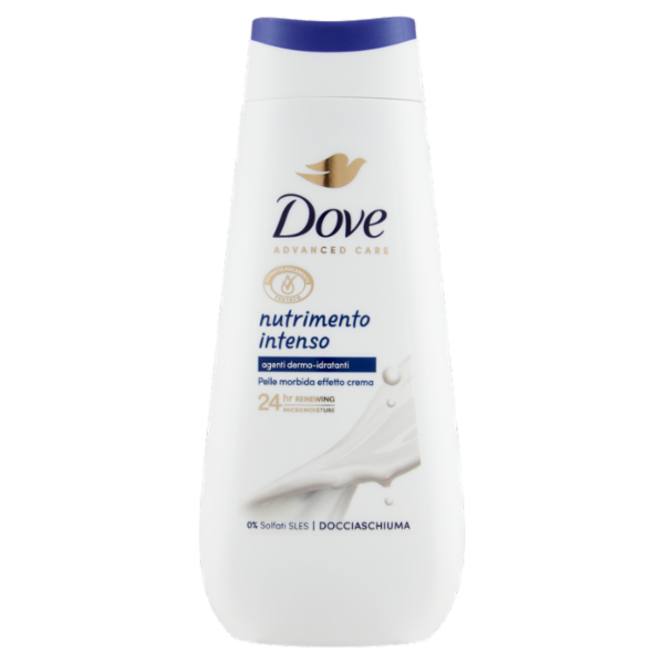Dove Advanced Care Docciaschiuma nutrimento intenso agenti dermo-idratanti 225 ml