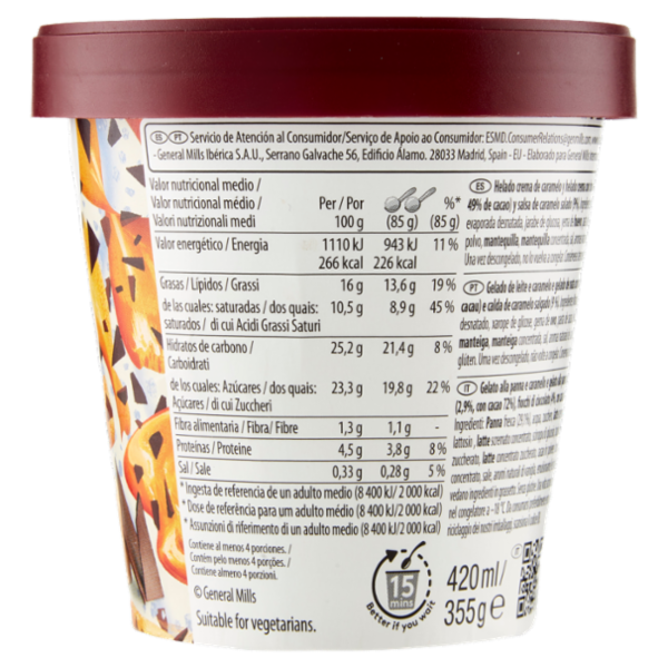 Häagen-Dazs Duo Dark Chocolate & Salted Caramel Crunch 355 g