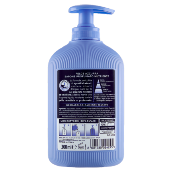 Felce Azzurra Nutriente ambra e argan Sapone Profumato 300 ml