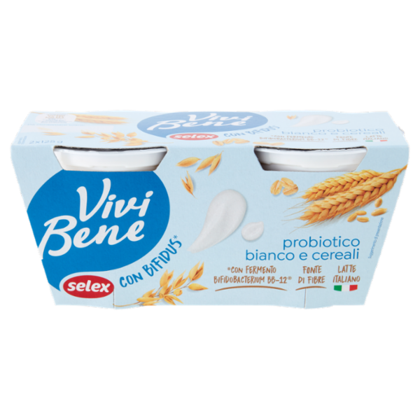 Selex Vivi Bene Yogurt con Bifidus Bianco e Cereali 2x125 g