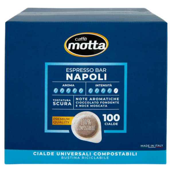 caffè motta Espresso Bar Napoli Cialde Universali Compostabili 100 x 7 g