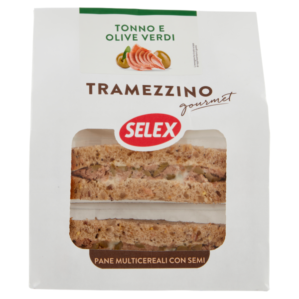 Selex Tramezzini Gourmet Farciti Tonno e Olive Verdi 2x80 g