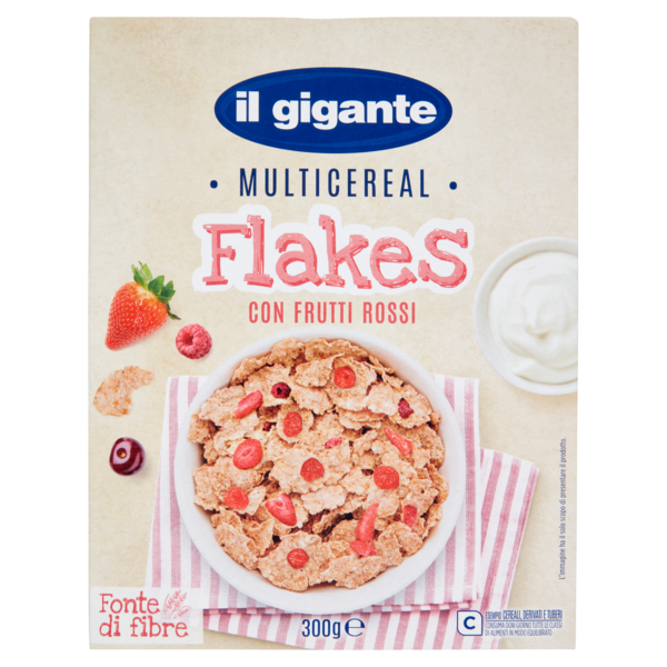 IL GIGANTE Multicereal Flakes con Frutti Rossi 300 g