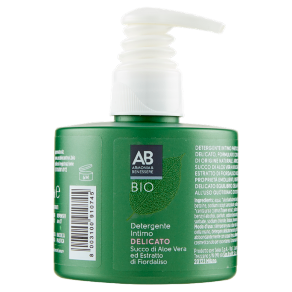 Armonia & Benessere Detergente Intimo Delicato Bio con Succo Aloe Vera ed Estratto Fiordaliso 250 ml