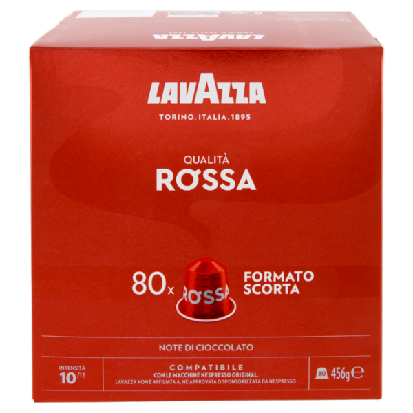 Lavazza Qualità Rossa Compatibile con Nespresso Original 80 Capsule 456 g