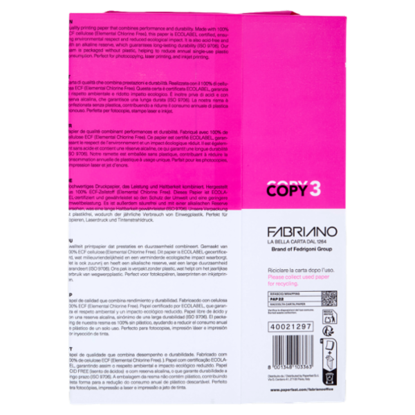 Fabriano Copy 3 Office A4 80 g/m² 500 Fogli