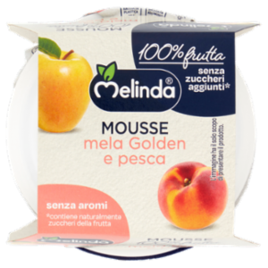 Melinda Mousse Mela Golden e Pesca 2 x 100 g