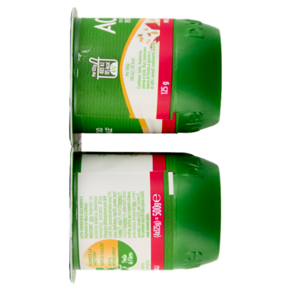 ACTIVIA Fibre Yogurt con Probiotico Bifidus, gusto Mela & Cereali, 4x125g