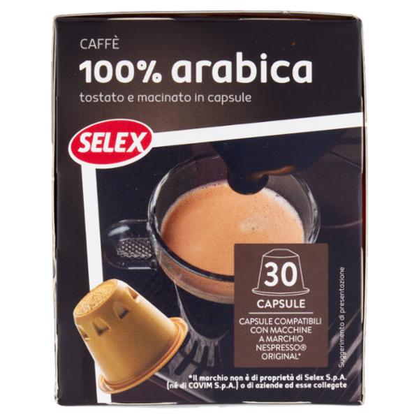 Selex Caffé in Capsule 100% Arabica Compatibili Nespresso 30 pezzi