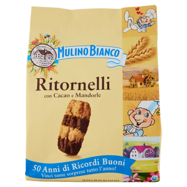 Mulino Bianco Ritornelli Biscotti con Cacao e Mandorle 700g