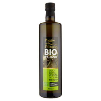 Poggio Delle Fattorie Bio Italiano Olio Extra Vergine Di Oliva Biologico 100% Italiano 750 Ml