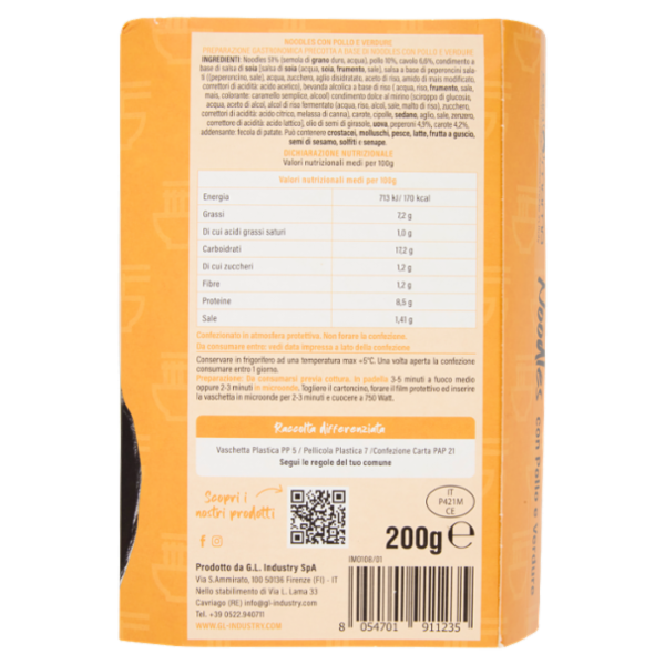 asia mama Fusion Experience Noodles con Pollo e Verdure 200 g