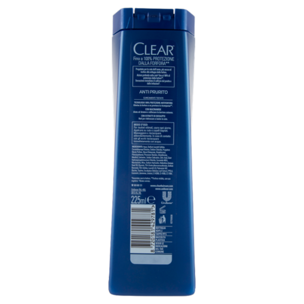 Clear Men Shampoo Antiforfora Anti Prurito 225 ml