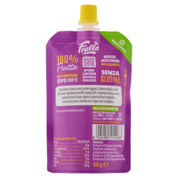 Frullà Pera Banana Senza Zuccheri Aggiunti* 100 g