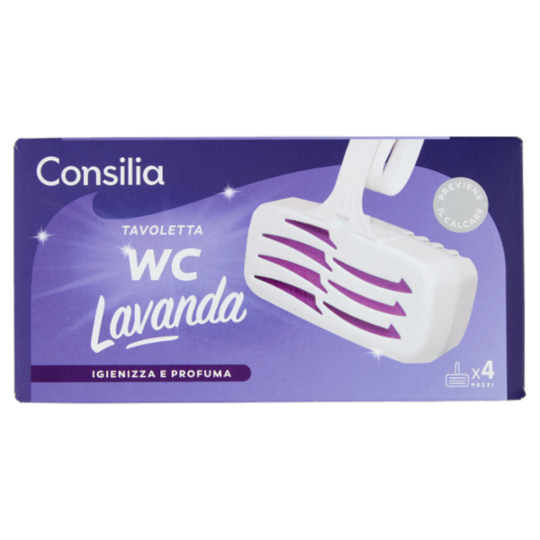 Consilia Deodorante Wc Tavolette Lavanda 4 pezzi