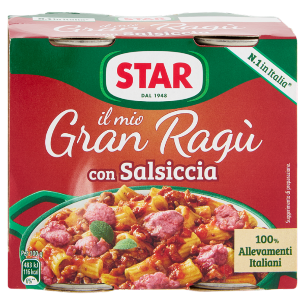 Star il mio Gran Ragù con Salsiccia 2 x 180 g