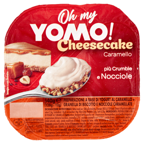 Oh my Yomo! Cheesecake Caramello più Crumble e Nocciole 140 g