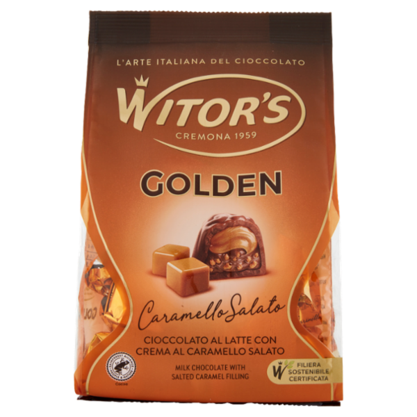 Witor's Golden Caramello Salato Cioccolato al Latte con Crema al Caramello Salato 200 g