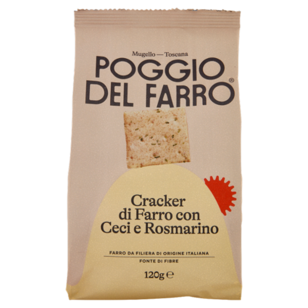 Poggio del Farro Cracker di Farro con Ceci e Rosmarino 120 g