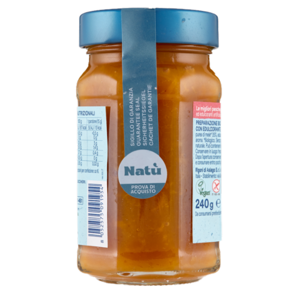 Rigoni di Asiago Natù Senza Zuccheri Aggiunti° Pesche Gialle bio 240 g