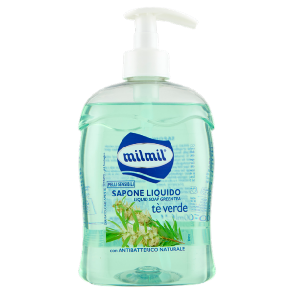 milmil Sapone Liquido tè verde Pelli Sensibili 500 ml