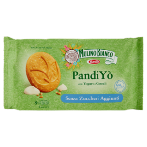 Mulino Bianco Pandiyò Biscotti Senza Zuccheri Aggiunti Con Yogurt e Cereali 8 Monoporzioni 200g