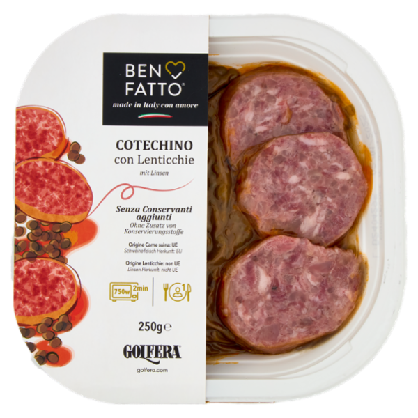 Golfera Ben Fatto Cotechino con Lenticchie 250 g